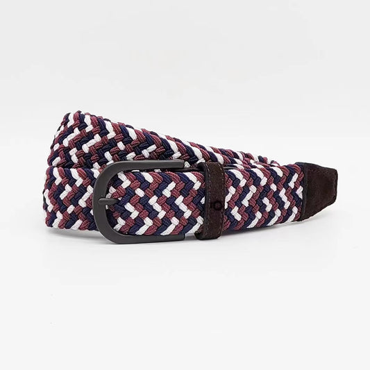 Modern Woven Nylon Belt with Leather or Suede